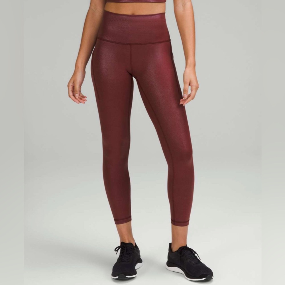 lululemon athletica Wunder Train Burgundy Leggings